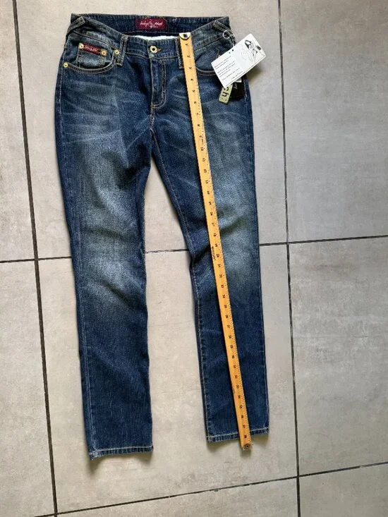 Baby Phat Y2K Jeans Size 1 Dark Wash Low Rise Cat Logo NWT - Picture 10 of 16